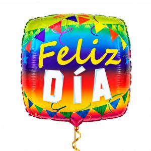 Globo feliz día cuadrado para desayunos a domicilio