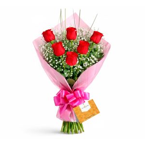 Media docena de rosas para sumar a los desayunos sorpresa