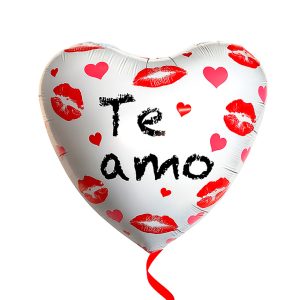 Globo Corazón Te Amo Besos para desayunos a domicilio